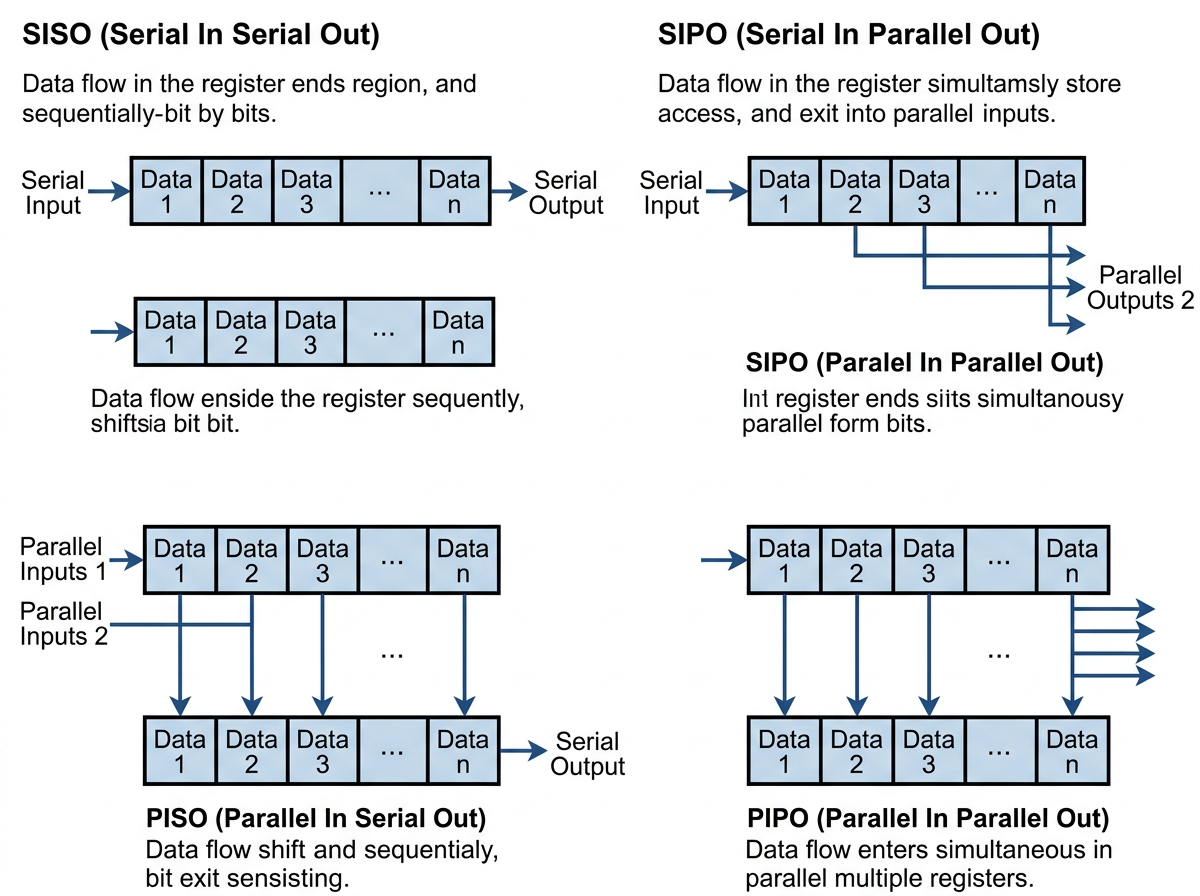 Shift Register Types Diagram