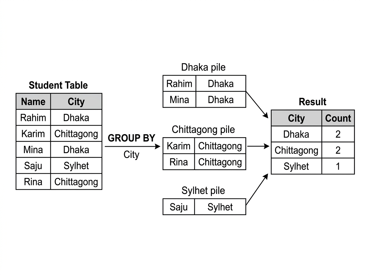 SQL GROUP BY Illustration