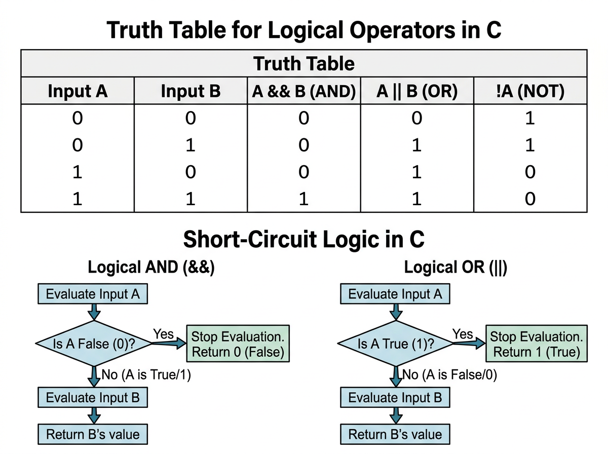 Truth Table and Short Circuit Logic